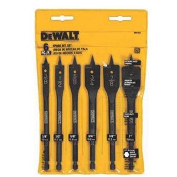 Dewalt Drill Bit Spade DW1587 6-Piece - Picture 1 of 3